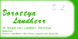 dorottya landherr business card